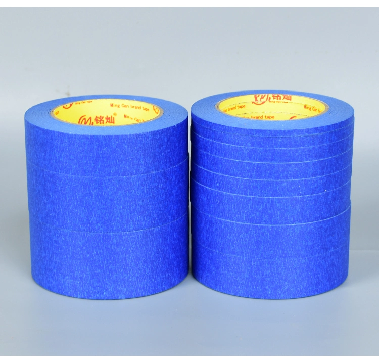 UV Resistance 14 Days No Residue Cinta Car Automotive Painter′s Tapes High Adhesive Jumbo Roll Washi Crepe Paper Masking Blue Painters Tape for Painting